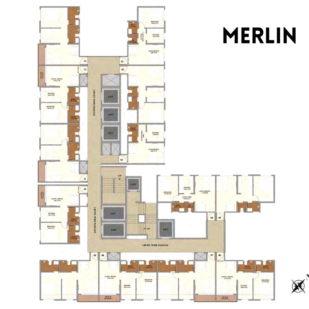 Dosti-Nest-Floor-Plan-Merlin-B-Wing