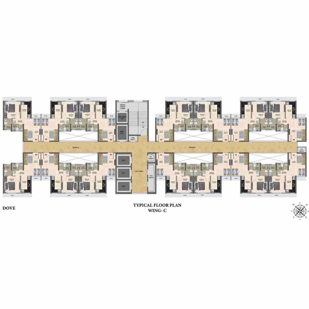 Dosti-Nest-Dove-Floor-Plan-C-Wing